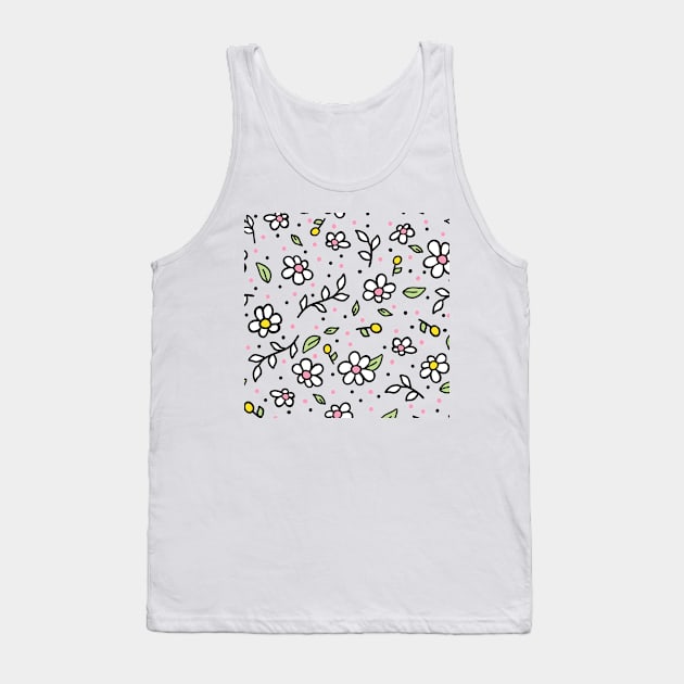 Floral Daisy Design Tank Top by That Cheeky Tee